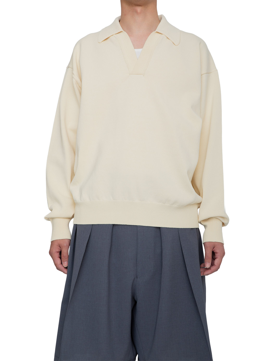 RAINMAKER　HEAVY KNIT POLO SWEATER RAINMAKER - HEAVY KNIT POLO SWEATER – Stactile