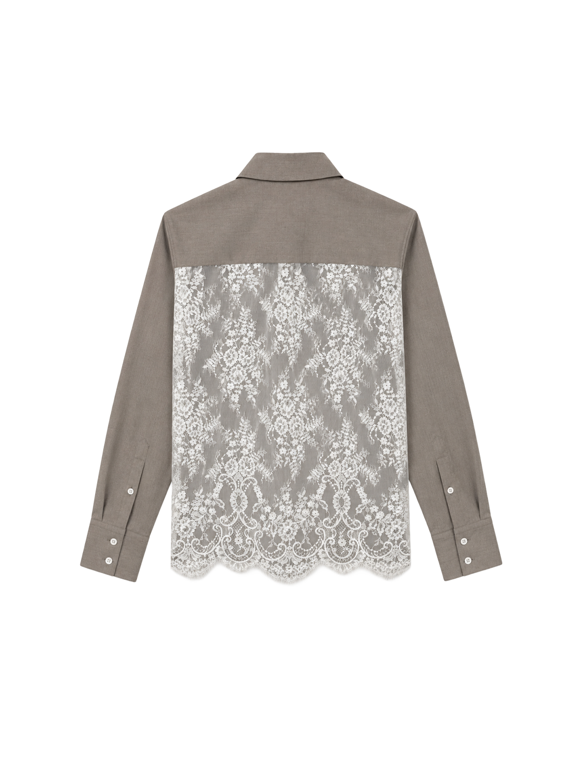 KANAKO SAKAI LACE BACK PANEL SHIRT