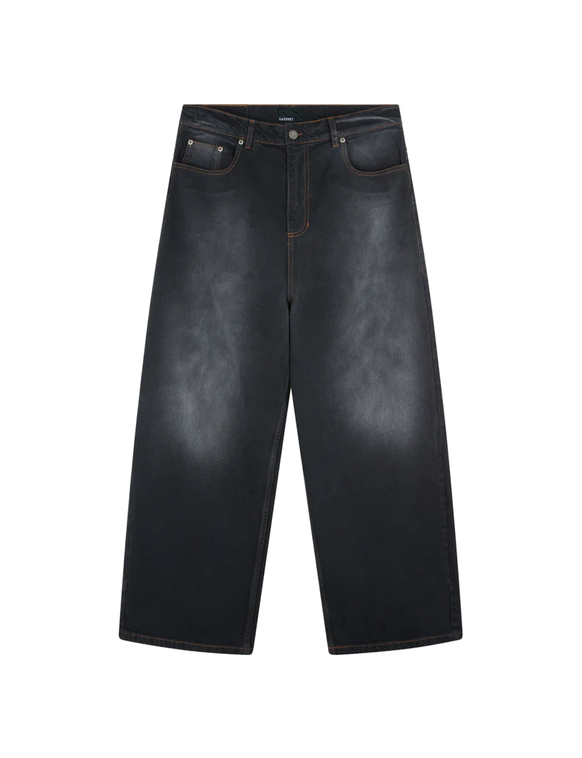 RASSVET SUN DYED EXTRA BAGGY DENIM – BLACK ONYX