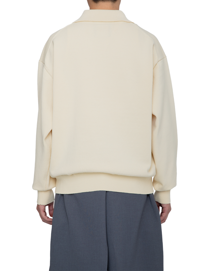 HEAVY KNIT POLO SWEATER