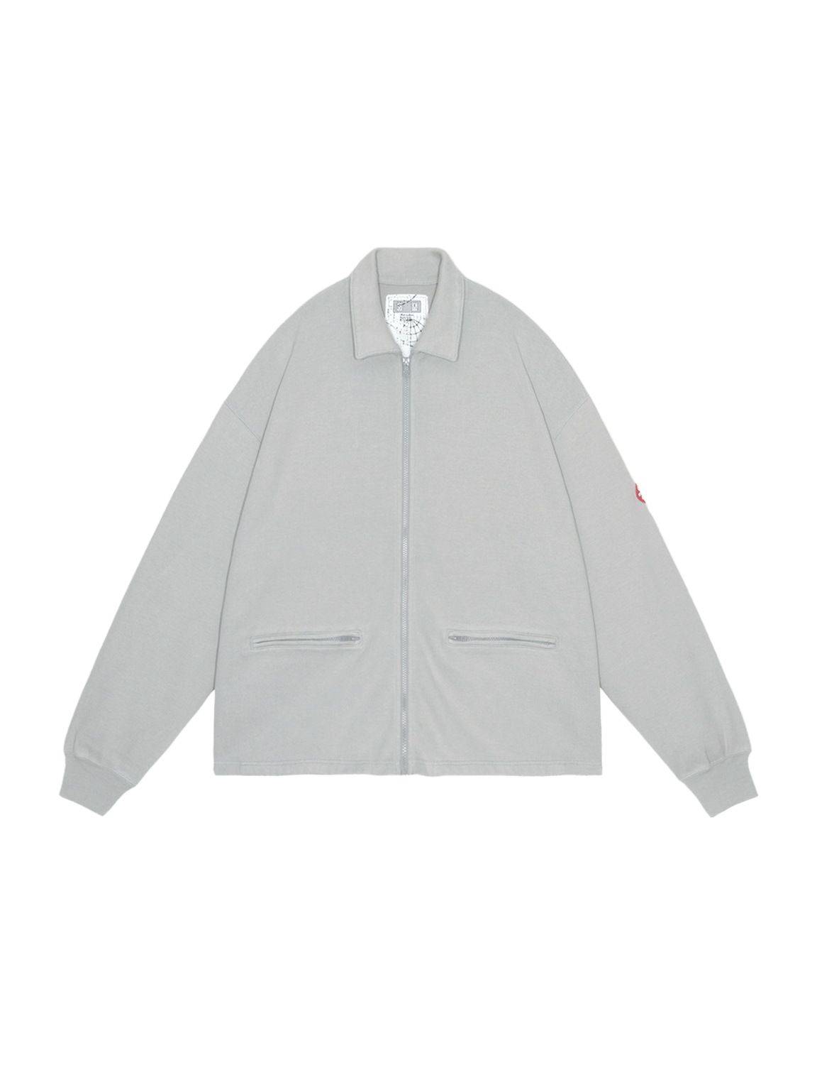 C.E DOUBLE KNIT COLLARED ZIP-UP