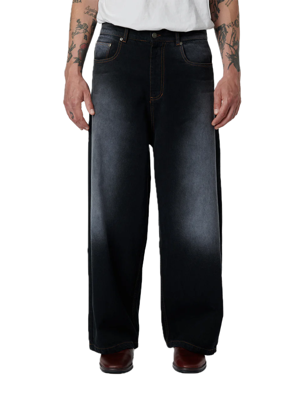 SUN DYED EXTRA BAGGY DENIM – BLACK ONYX