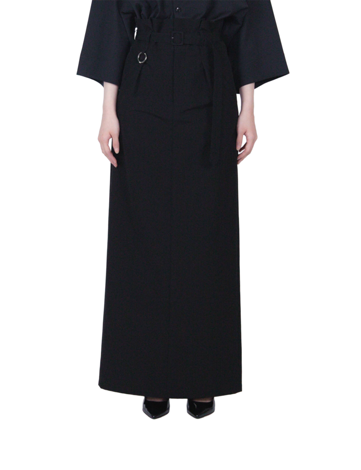 High Waist Belted Skirt