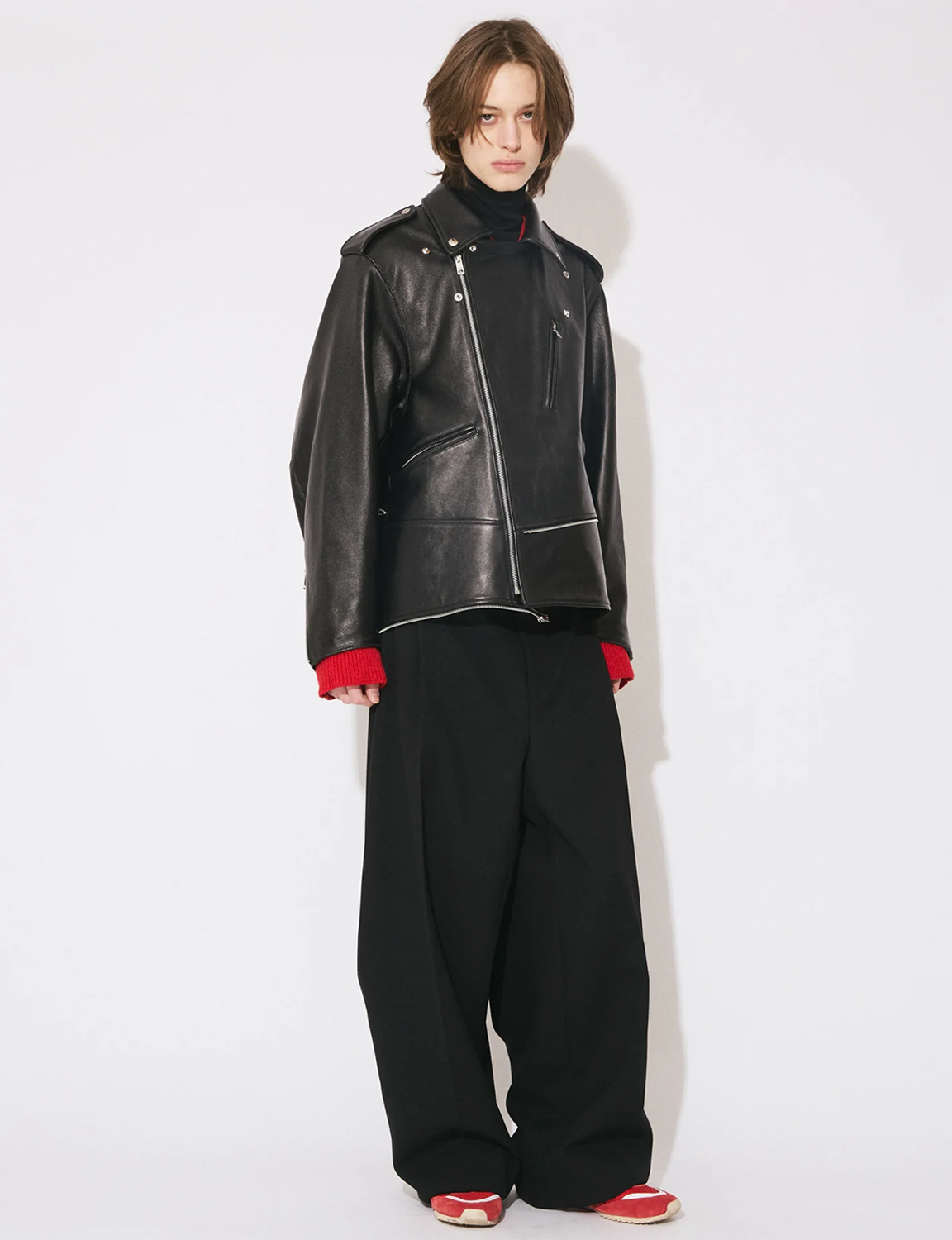 double-end vintage leather GT riders jacket
