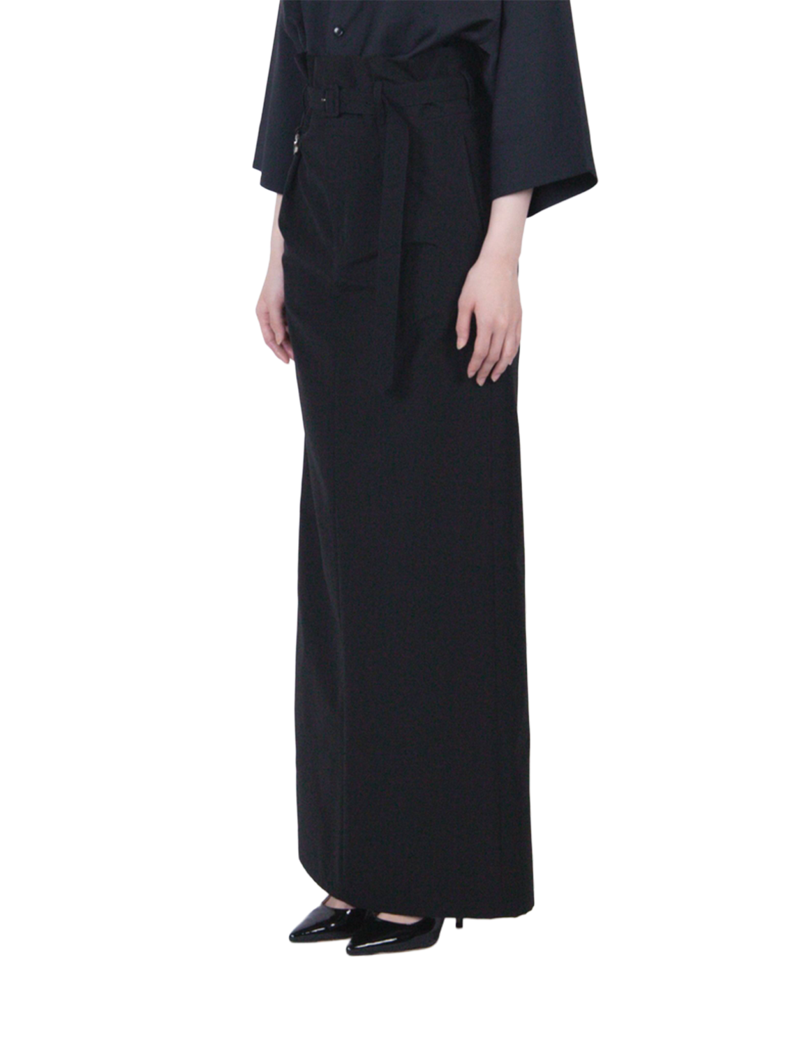 High Waist Belted Skirt