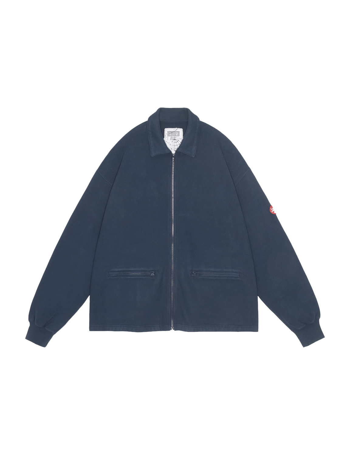 C.E DOUBLE KNIT COLLARED ZIP-UP