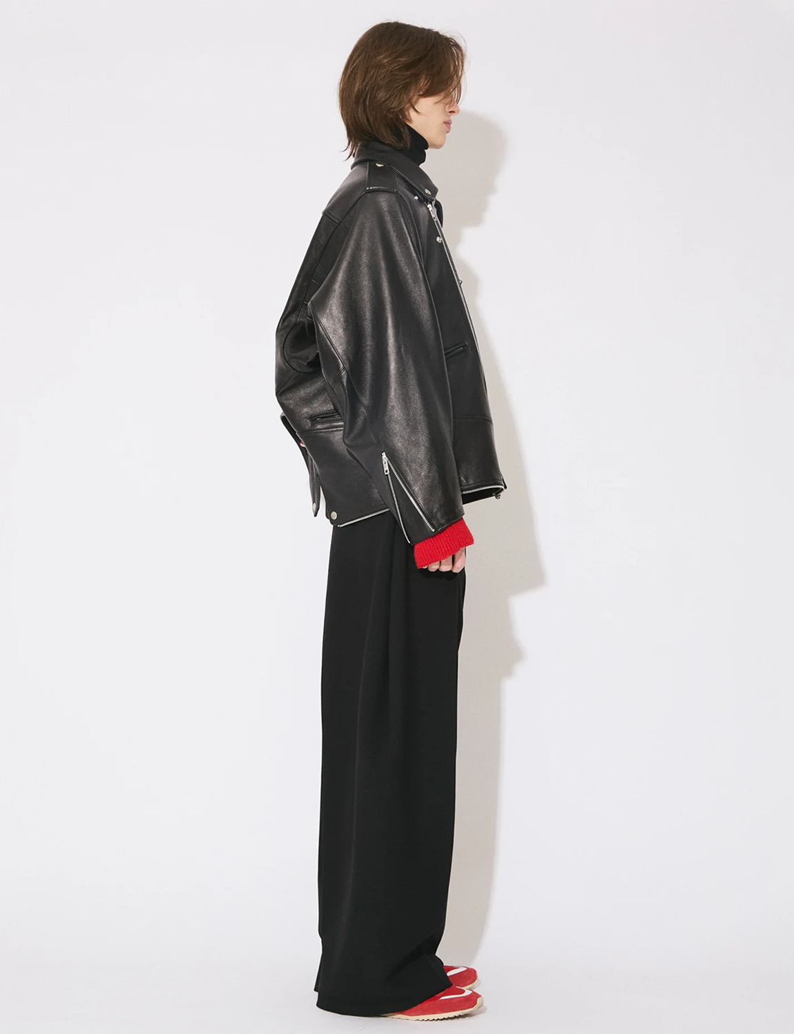 double-end vintage leather GT riders jacket