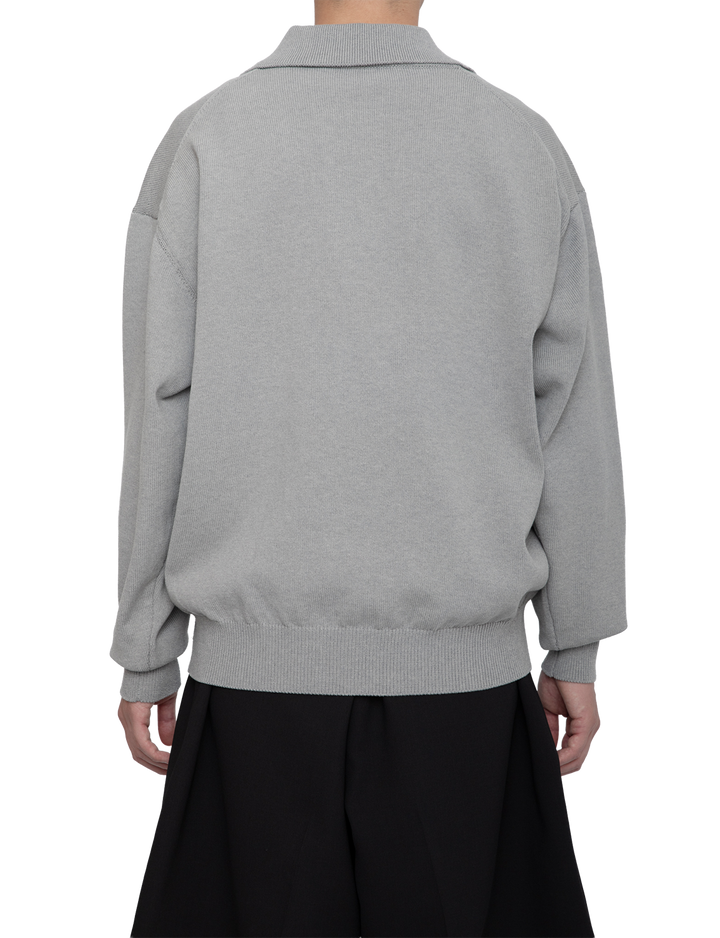 HEAVY KNIT POLO SWEATER
