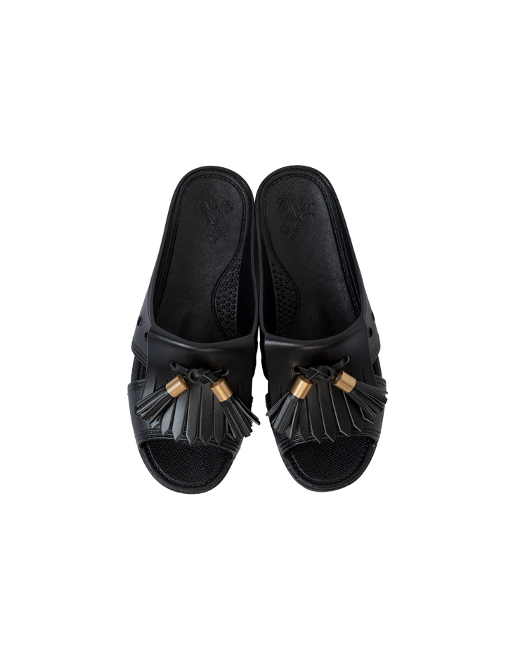 TASSELED RUBBER SLIDES