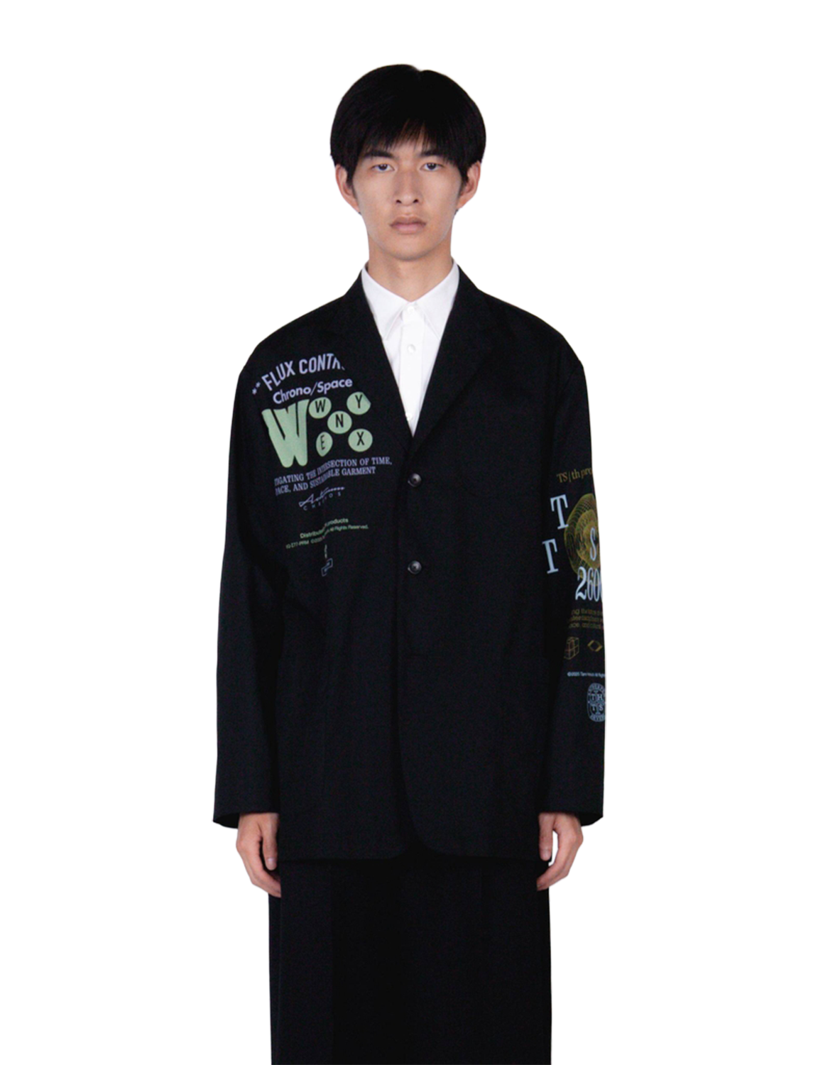 th products Graphic Print Oversized Jacket