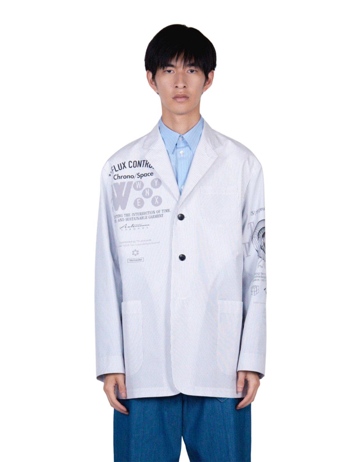 th products Graphic Print Oversized Jacket