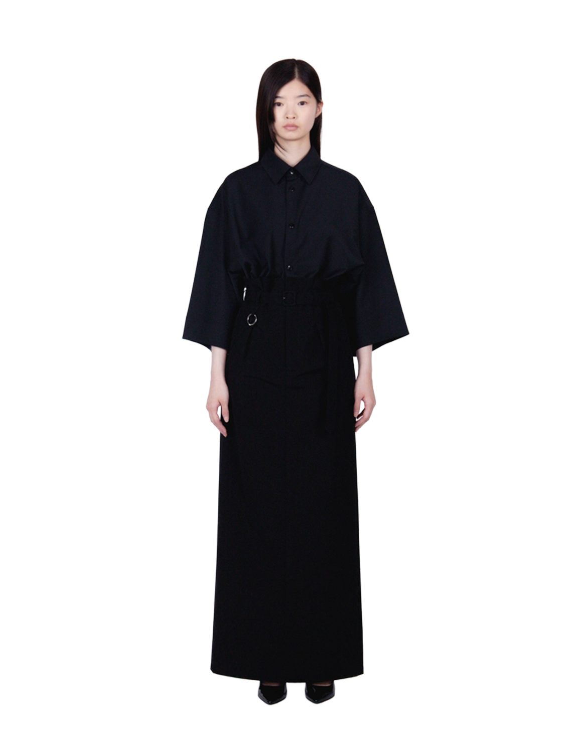 High Waist Belted Skirt