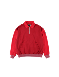 HALF-ZIP COLLAR SWEATSHIRT DYED HEATHER