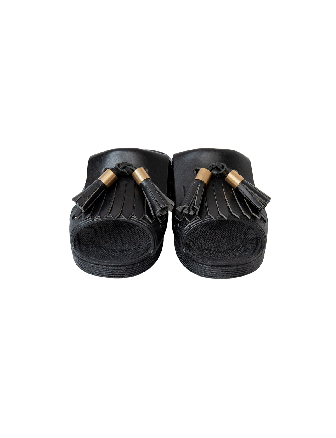 TASSELED RUBBER SLIDES