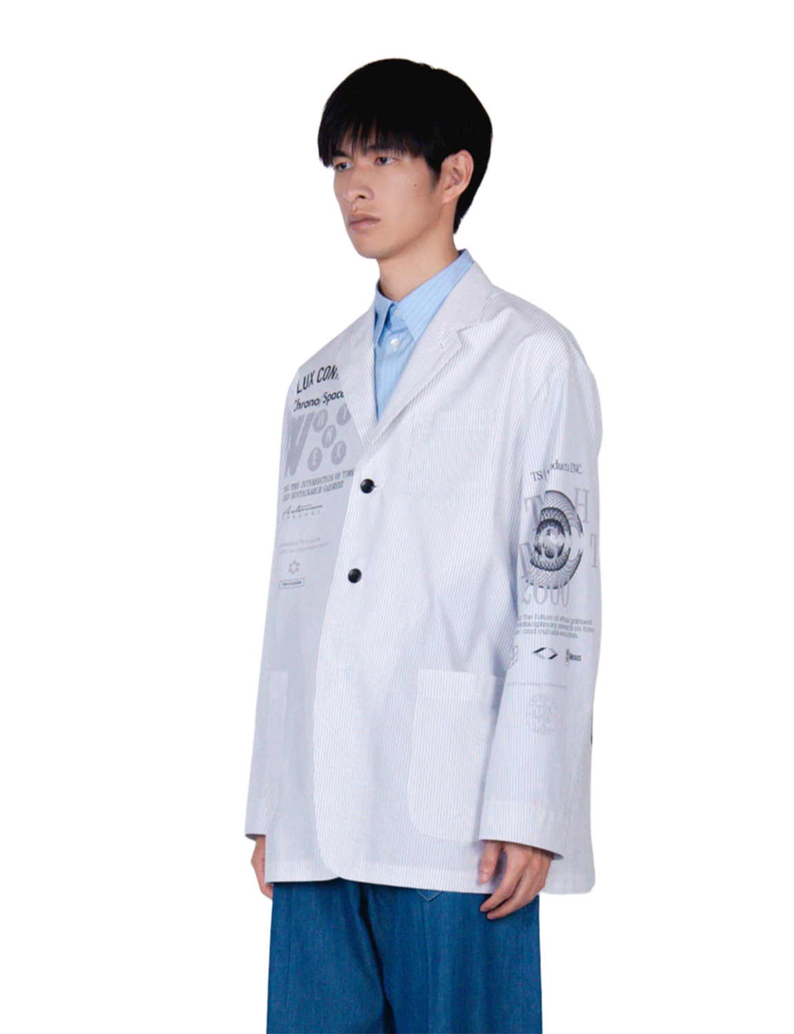 Graphic Print Oversized Jacket