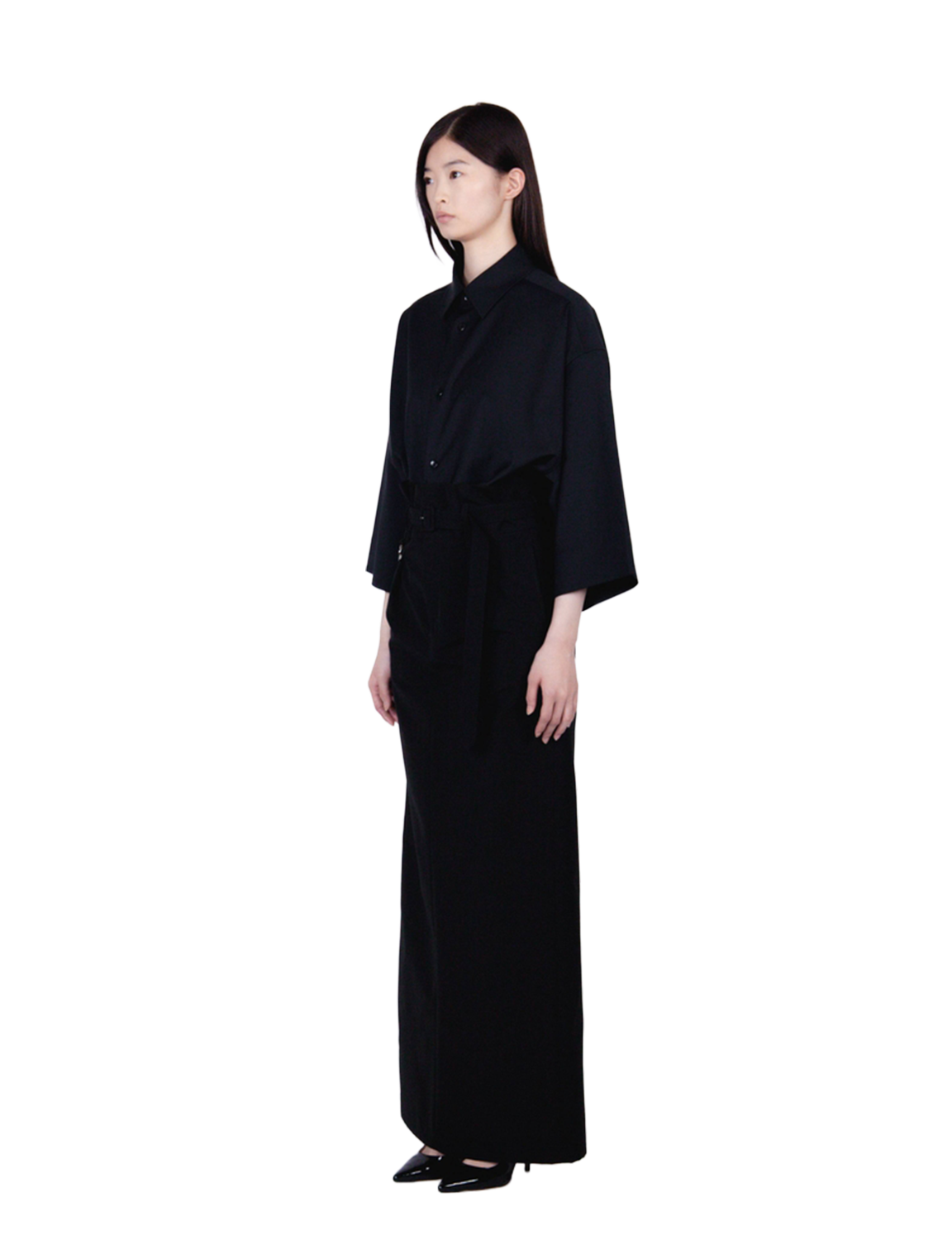 High Waist Belted Skirt