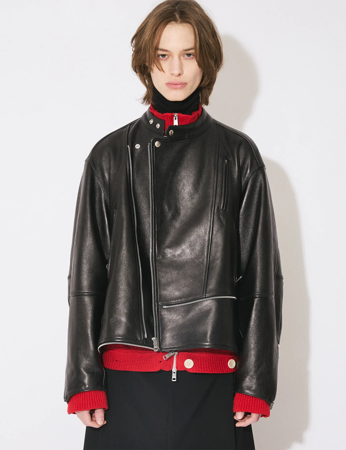 double-end vintage leather GT riders jacket