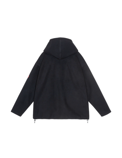 ATTACHED HOOD FLEECE ZIP UP