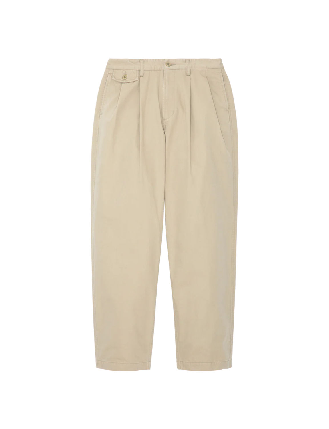 TWO TUCK PANTS BEIGE