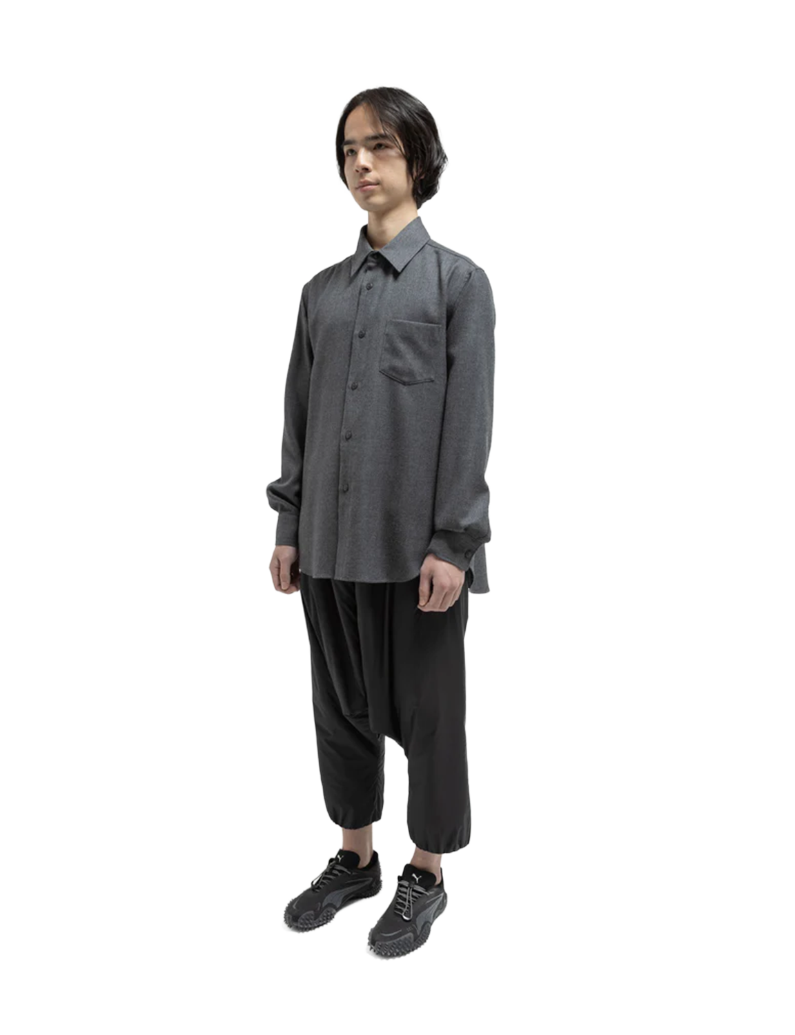 Watteau gathered Wool shirt