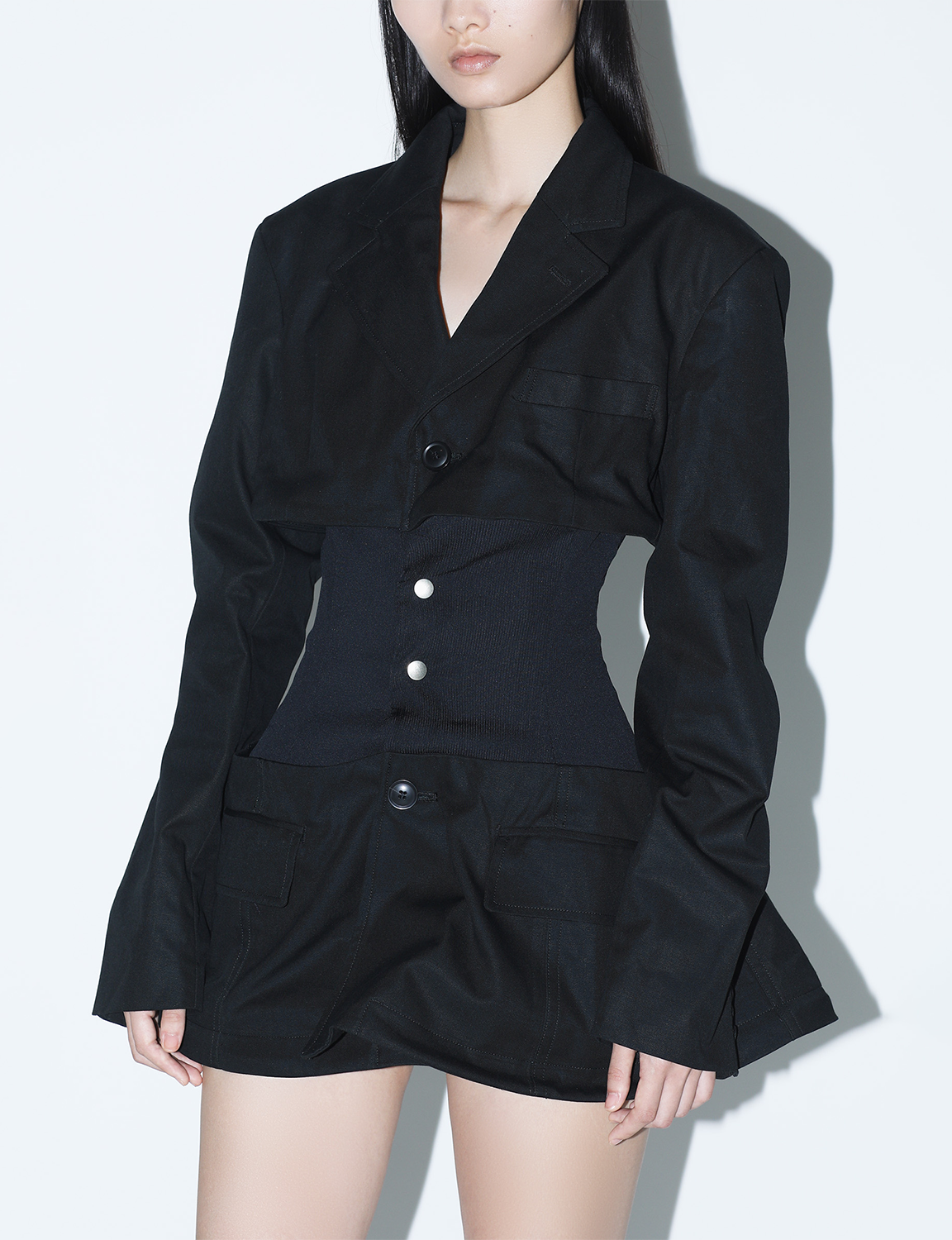 RIBBED WAIST JACKET