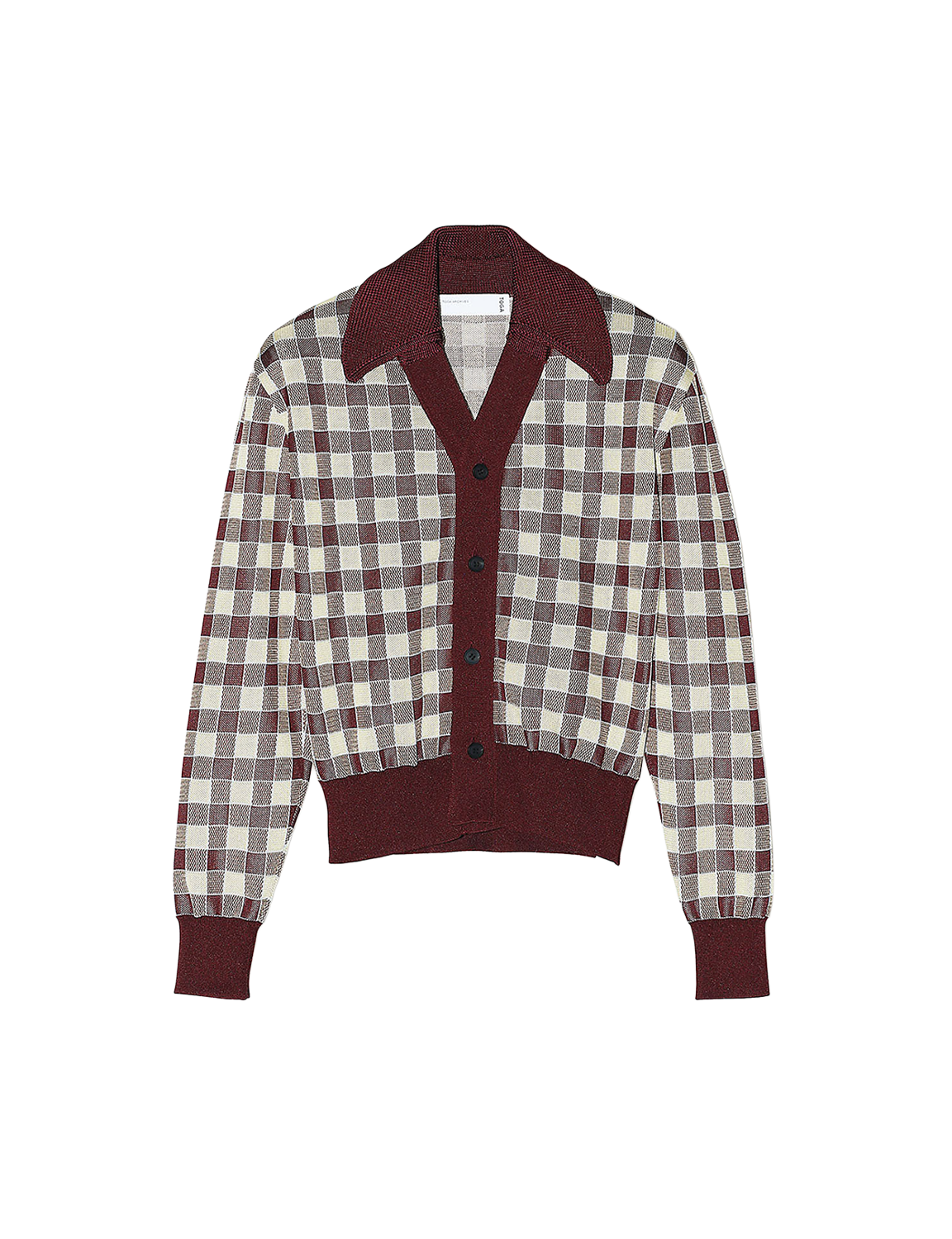 TOGA CHECK KNIT CARDIGAN