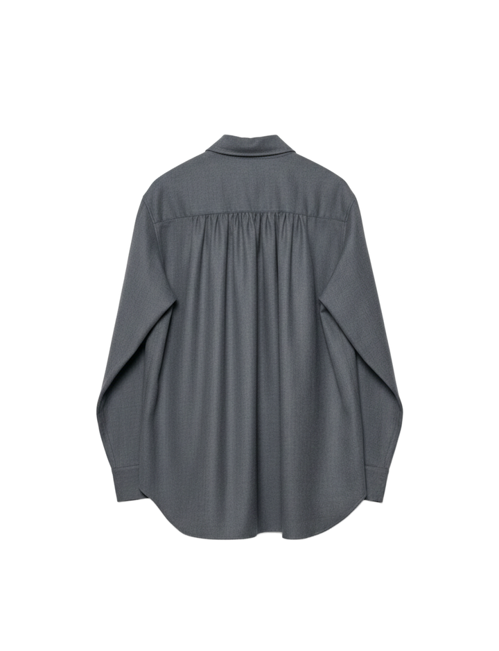Watteau gathered Wool shirt