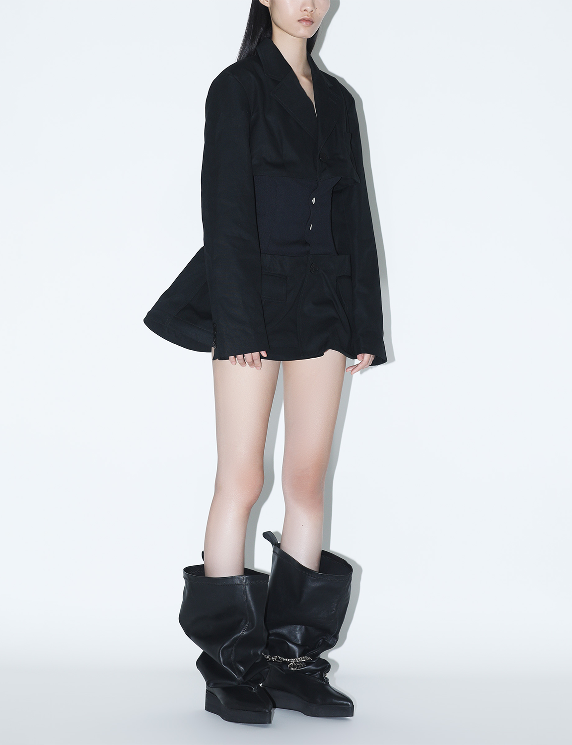 RIBBED WAIST JACKET