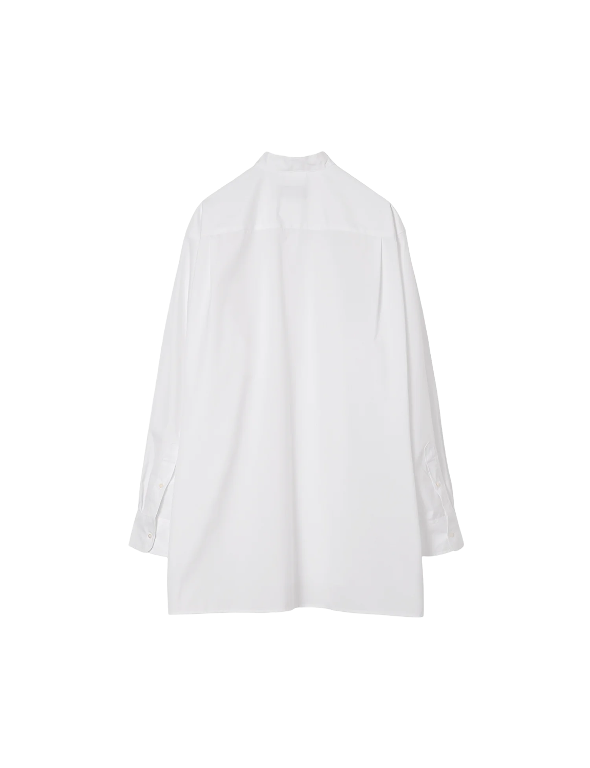 Stand Collar Big Shirt / white 