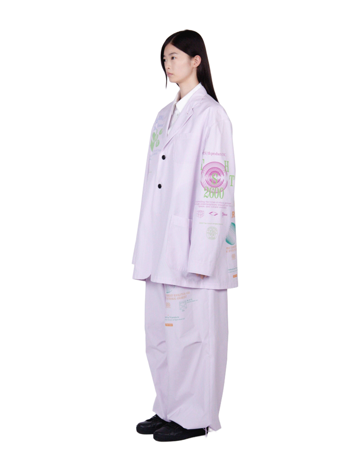 Graphic Print Oversized Jacket