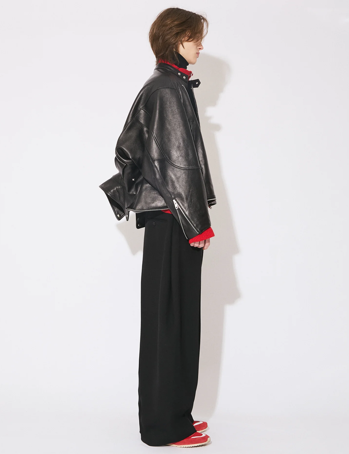 double-end vintage leather GT riders jacket