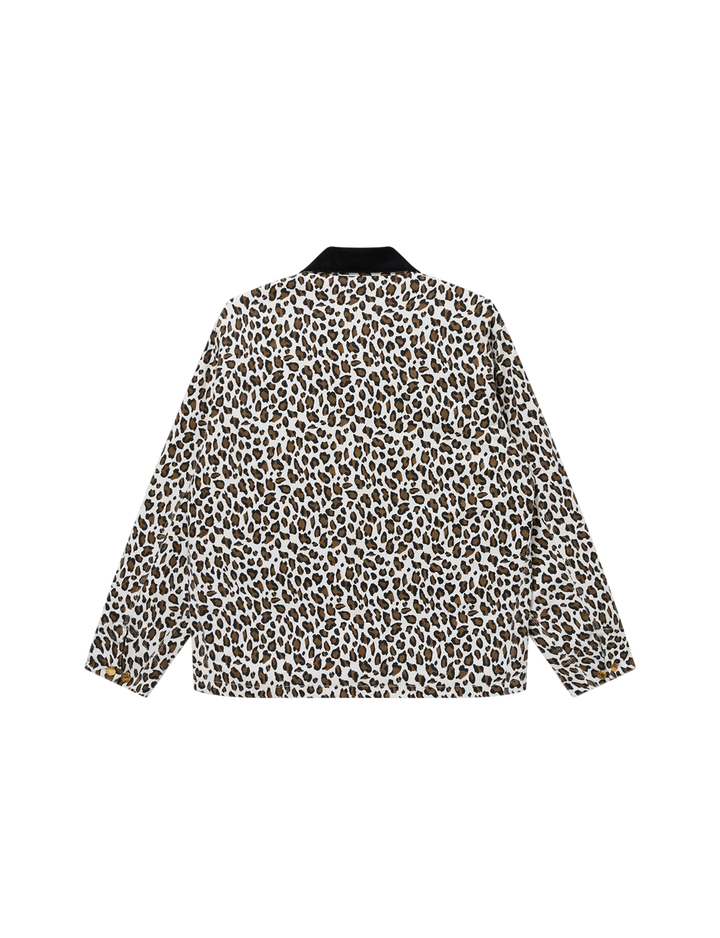 LEOPARD PATTERNED COVERALL JACKET