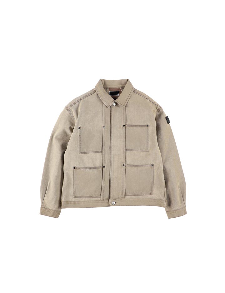 DENIM RIVET CHORE JACKET