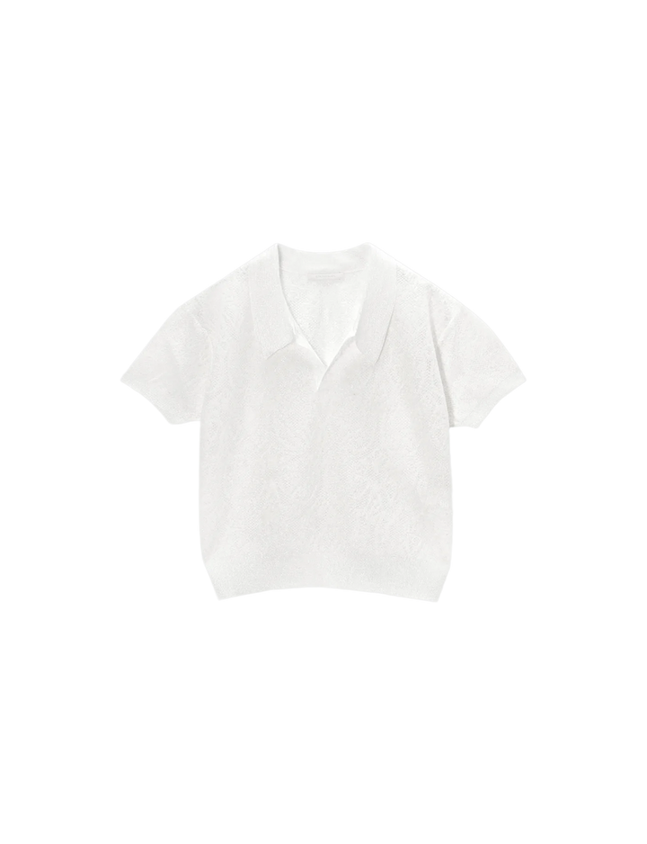 JACQUARD-KNIT POLO