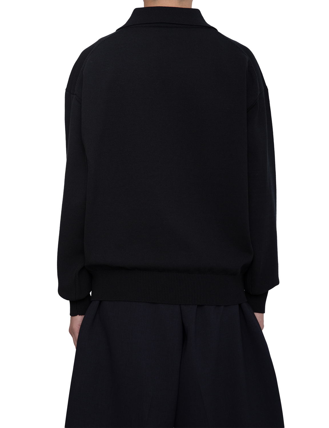 HEAVY KNIT POLO SWEATER