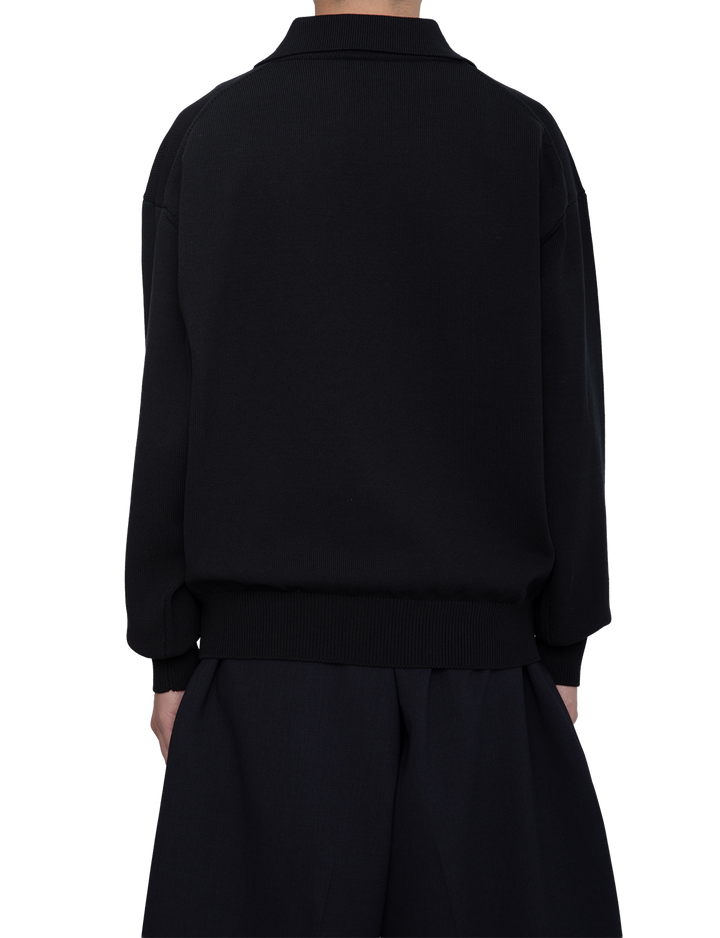 HEAVY KNIT POLO SWEATER