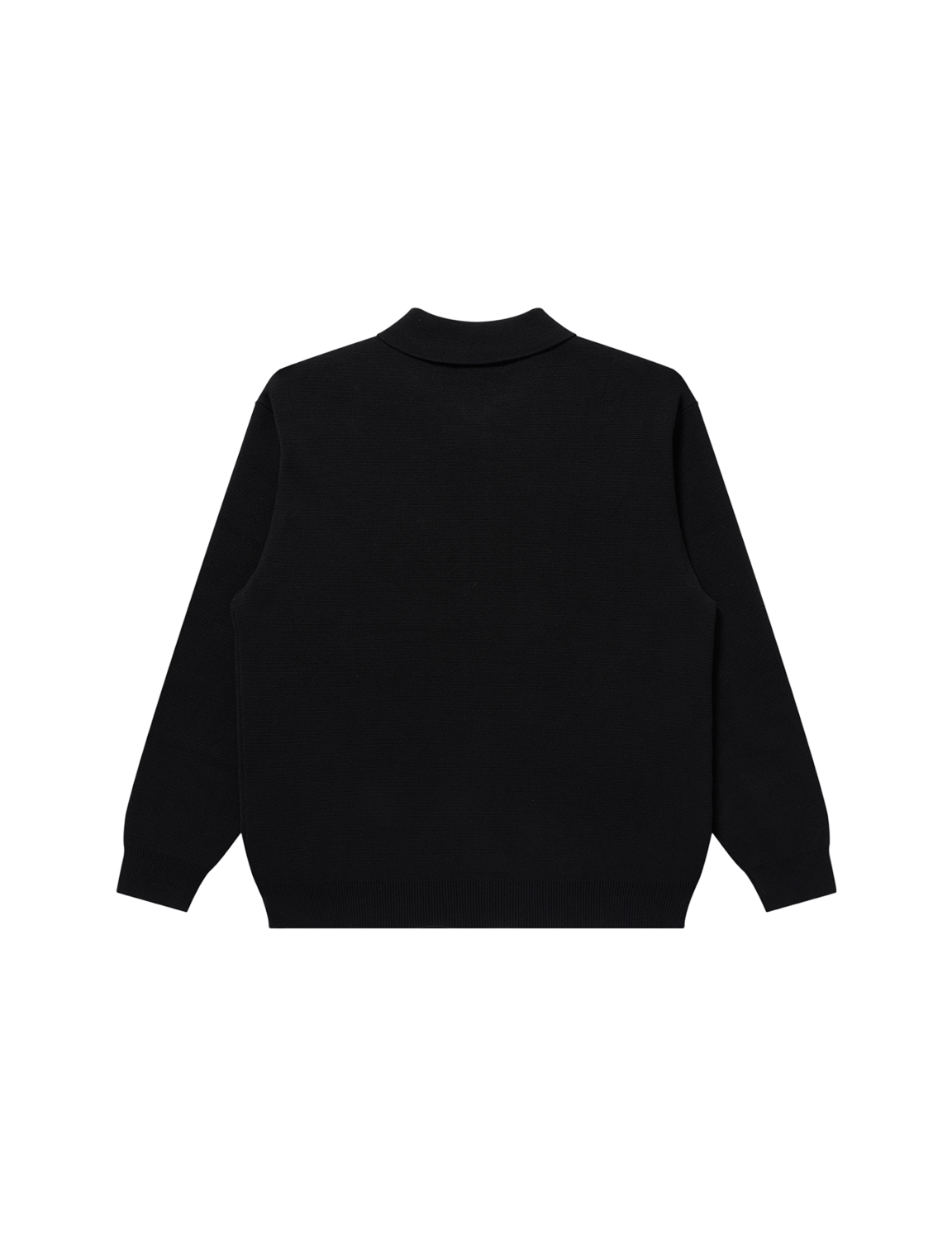 OE LOGO EMBROIDERED COLARED ZIP KNIT