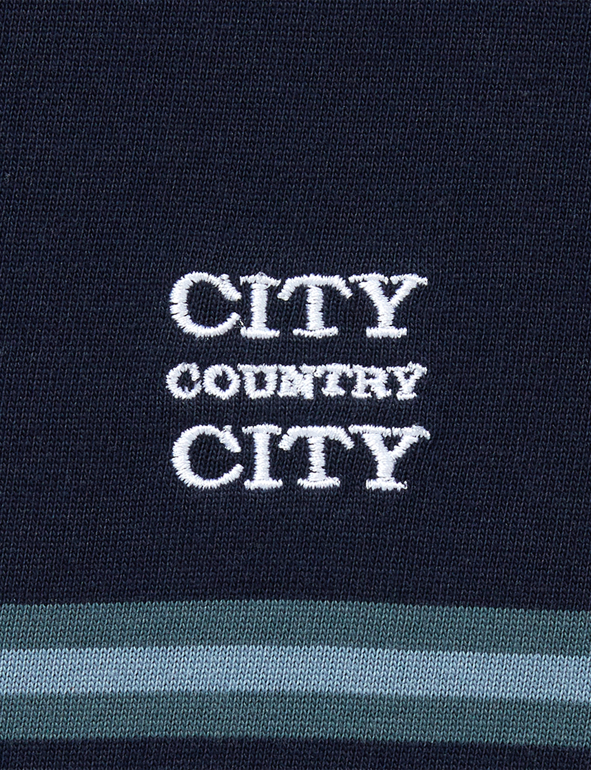 EMBROIDERED LOGO BORDER L/S T-SHIRT