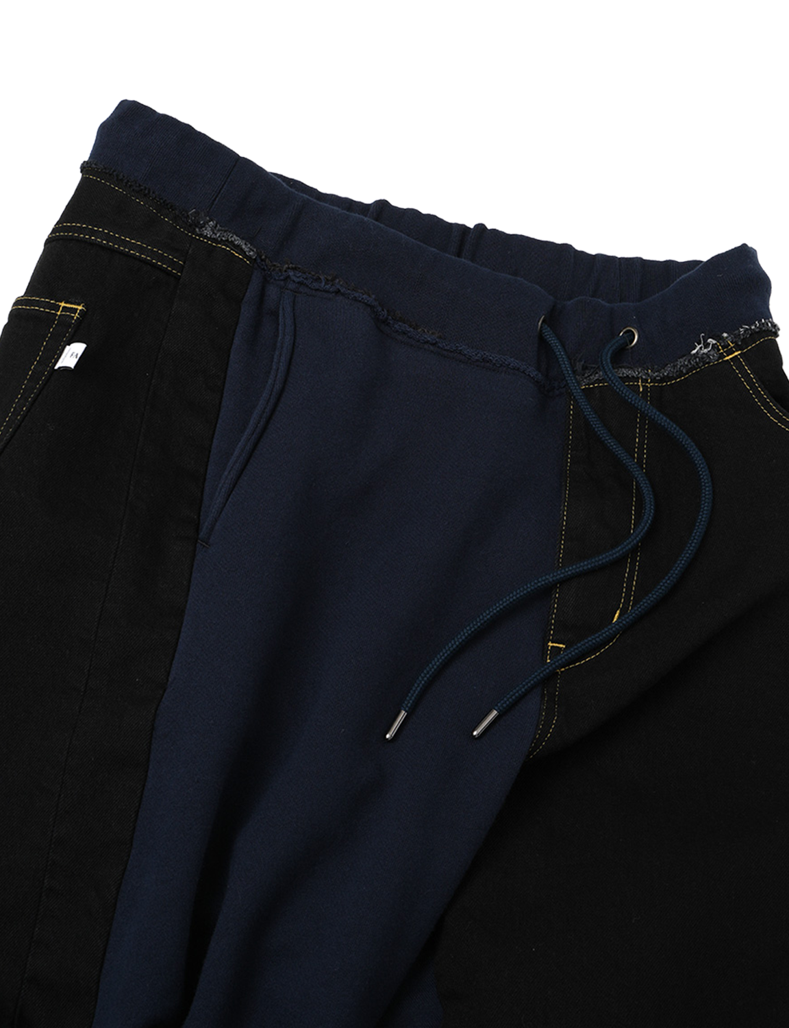 DENIM MERGING SWEAT PANTS