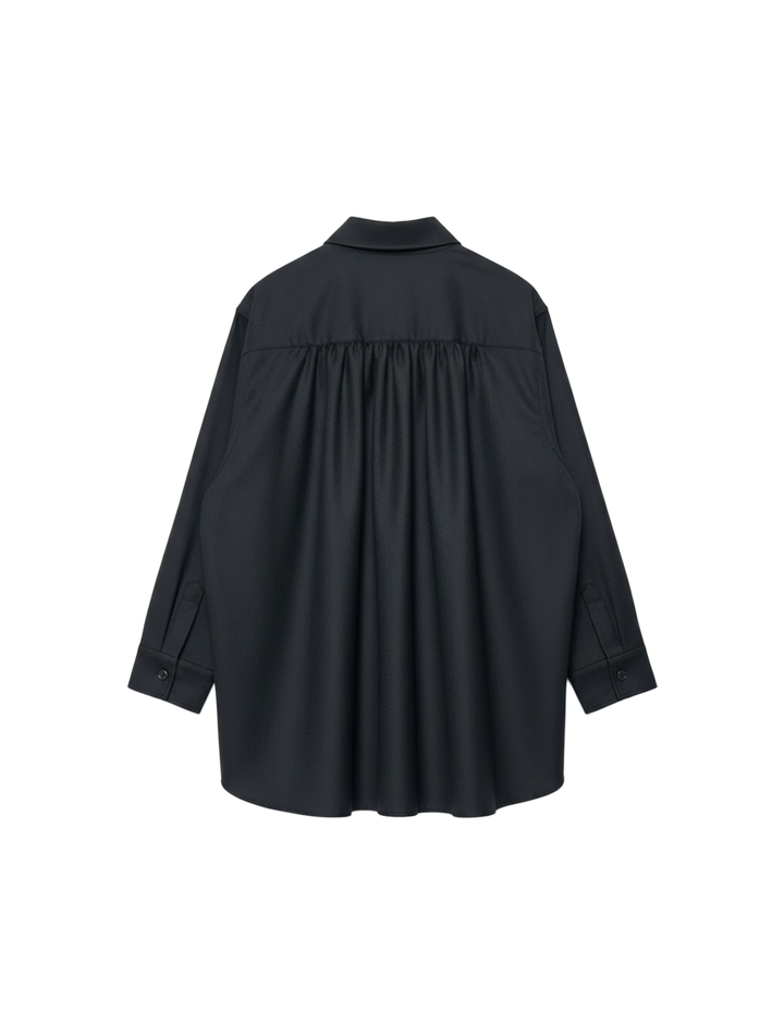 Watteau gathered Wool shirt