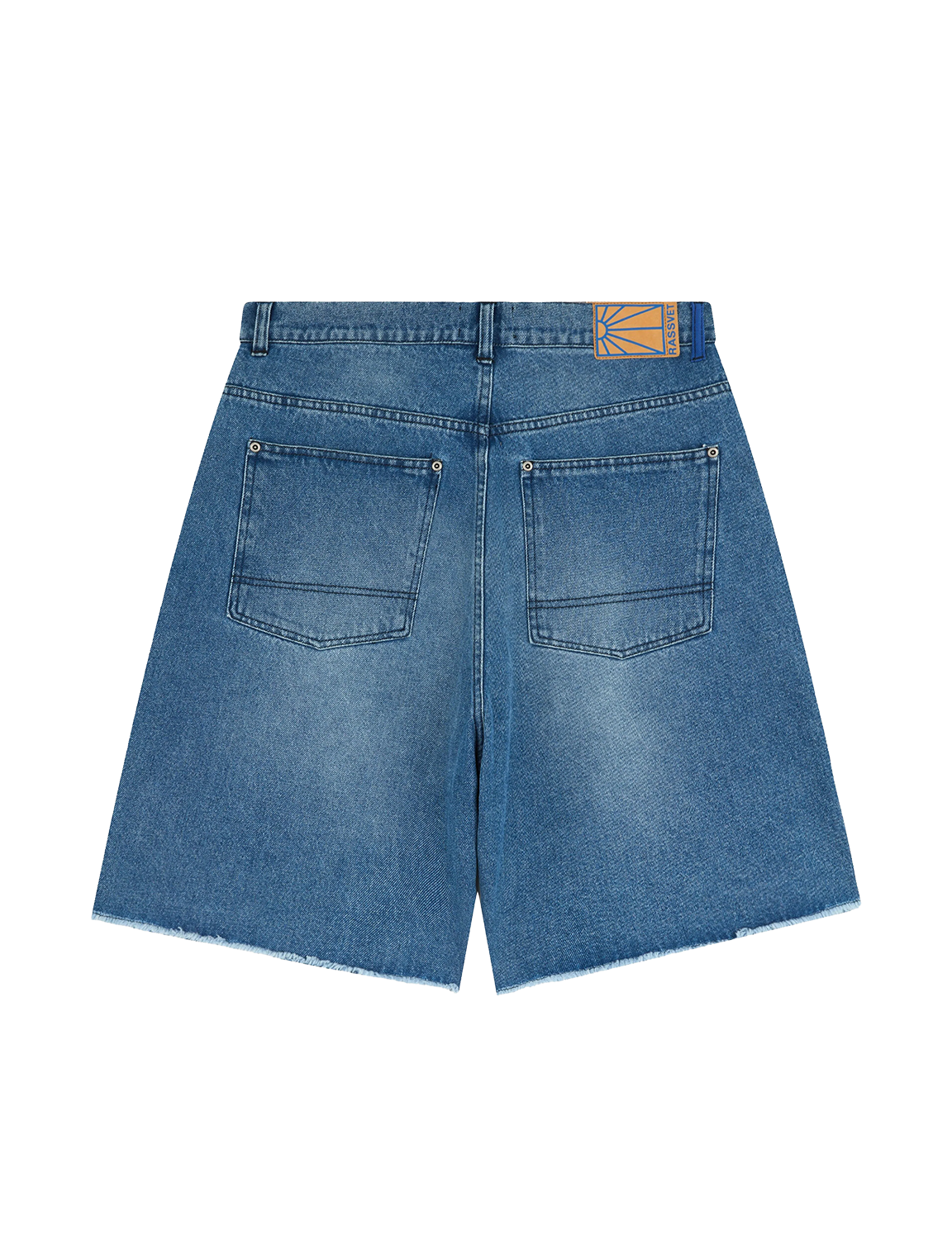 BAGGY DOUBLE KNEE DENIM SHORTS – VINTAGE BLUE