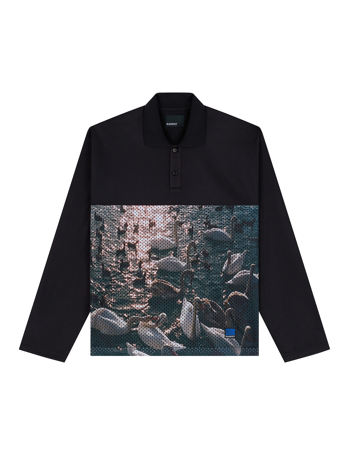 RASSVET SWAN MESH LS POLO
