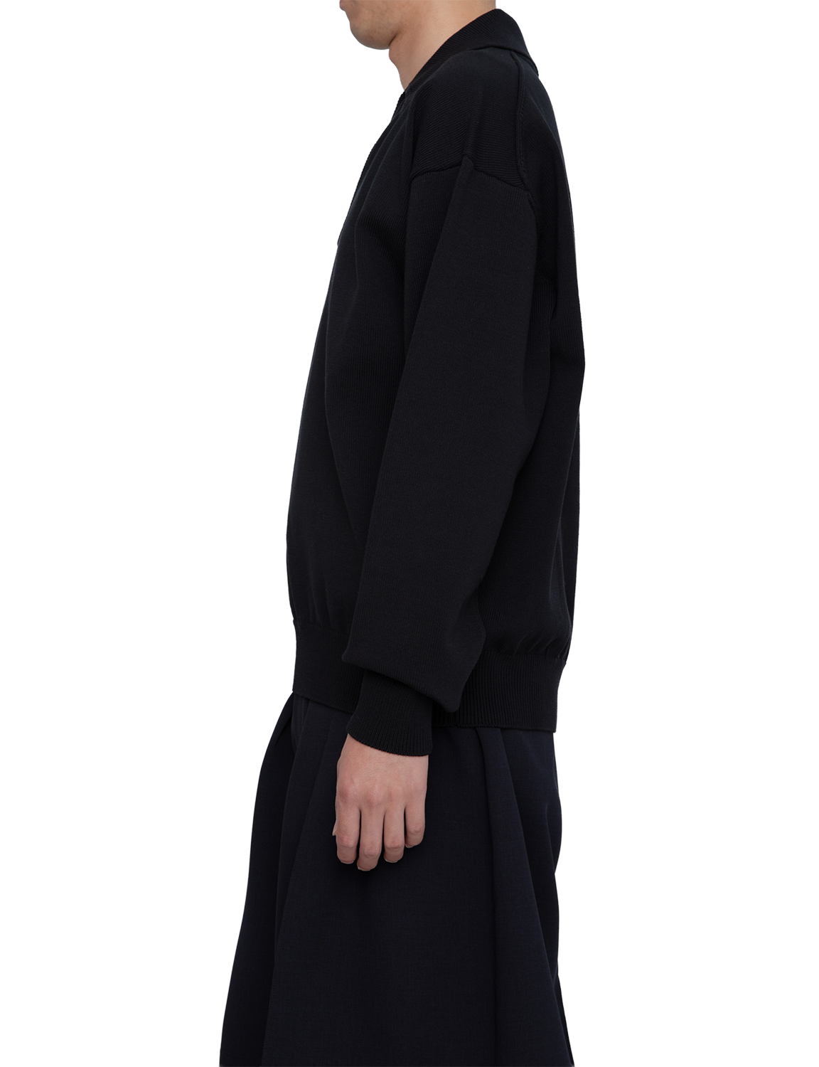 HEAVY KNIT POLO SWEATER