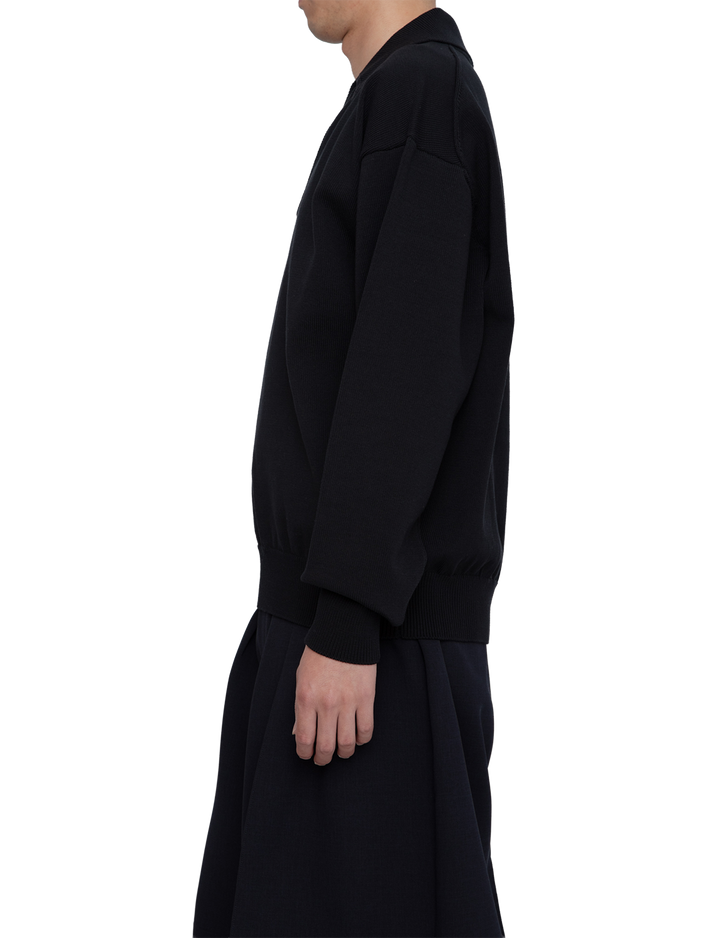 HEAVY KNIT POLO SWEATER