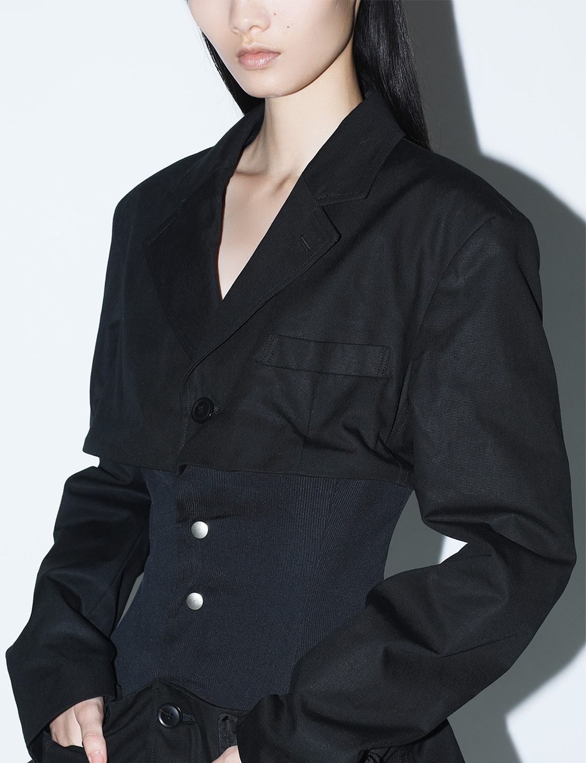 RIBBED WAIST JACKET