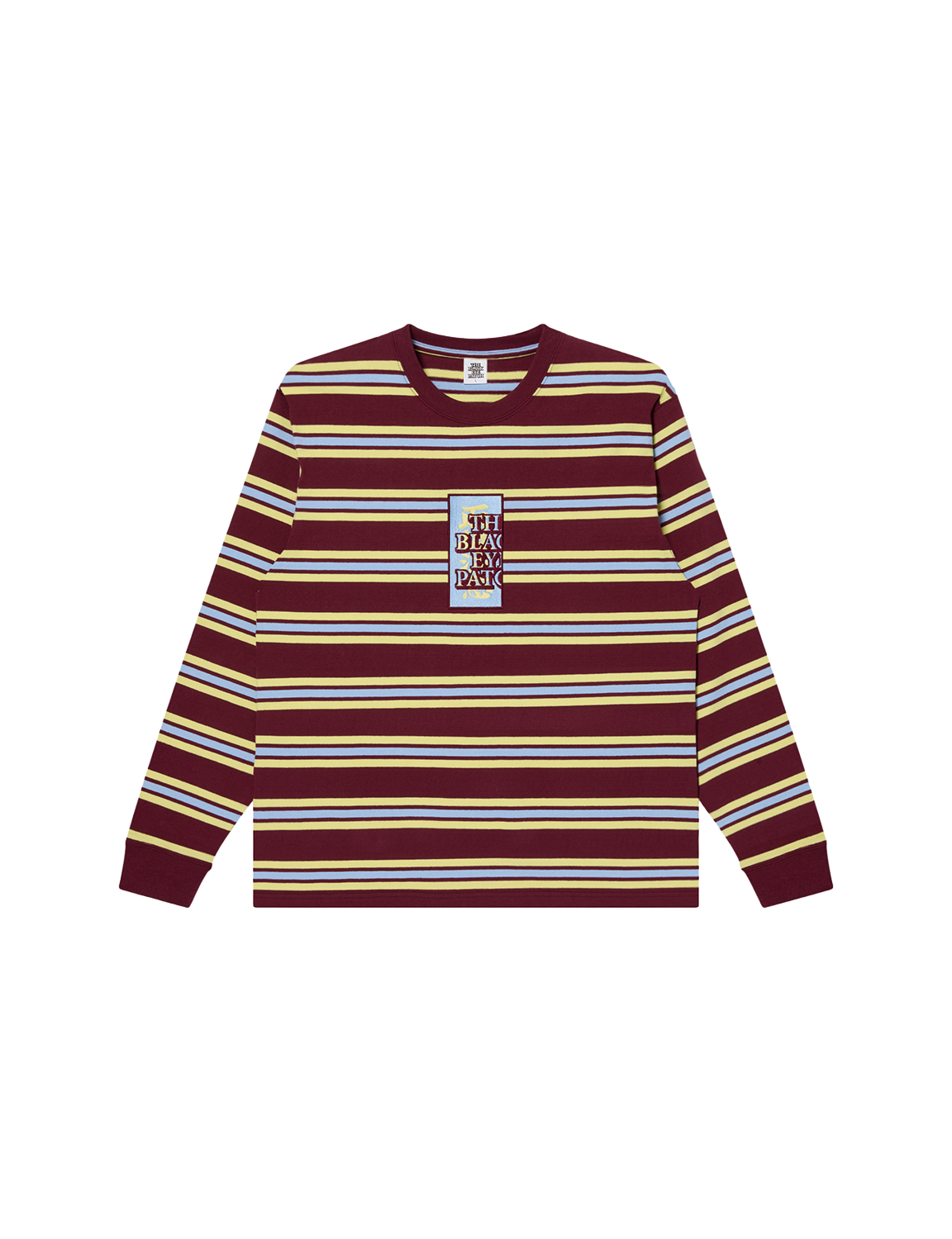 BlackEyePatch HWC LABEL STRIPED HEAVYWEIGHT L/S TEE