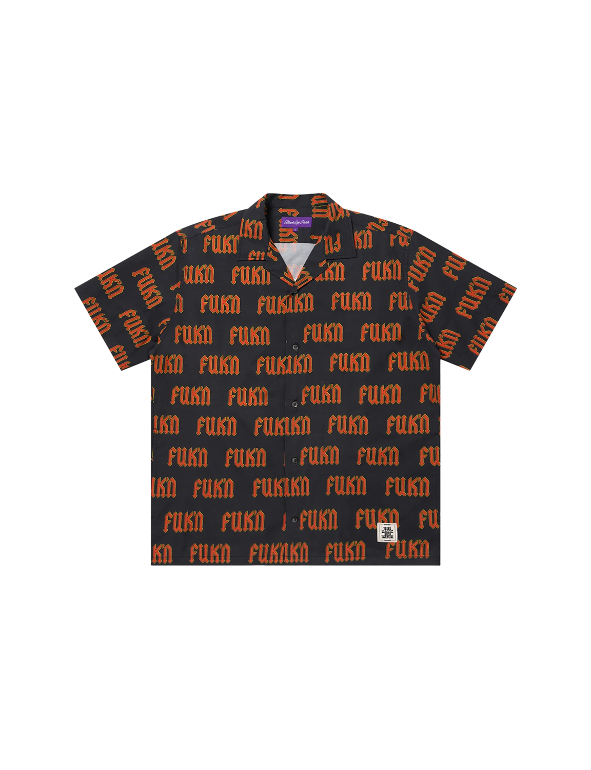 BlackEyePatch FUK’N PATTERNED OPEN COLLARED S/S SHIRT