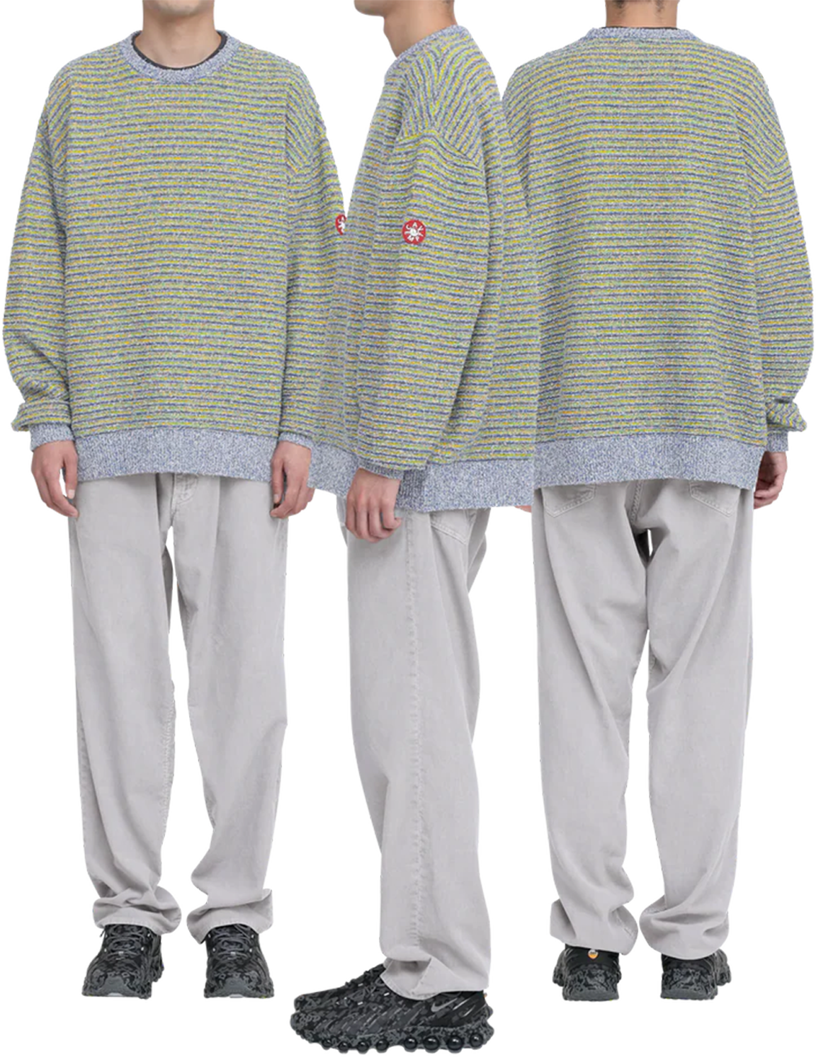 MIX COLOURS BORDER KNIT