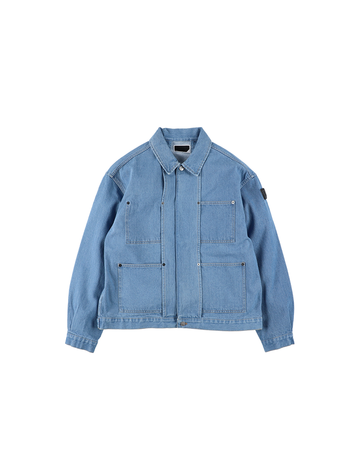 DENIM RIVET CHORE JACKET
