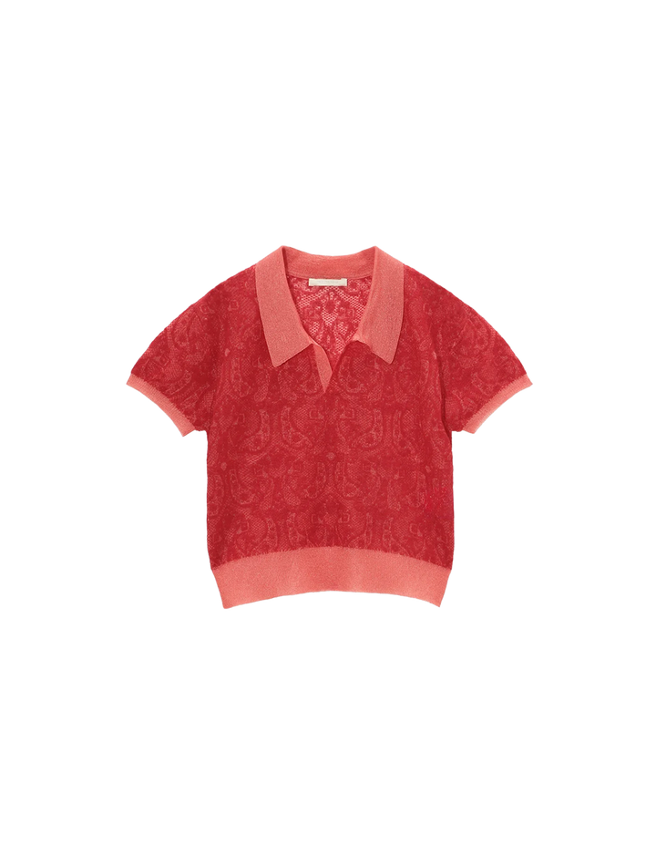 JACQUARD-KNIT POLO